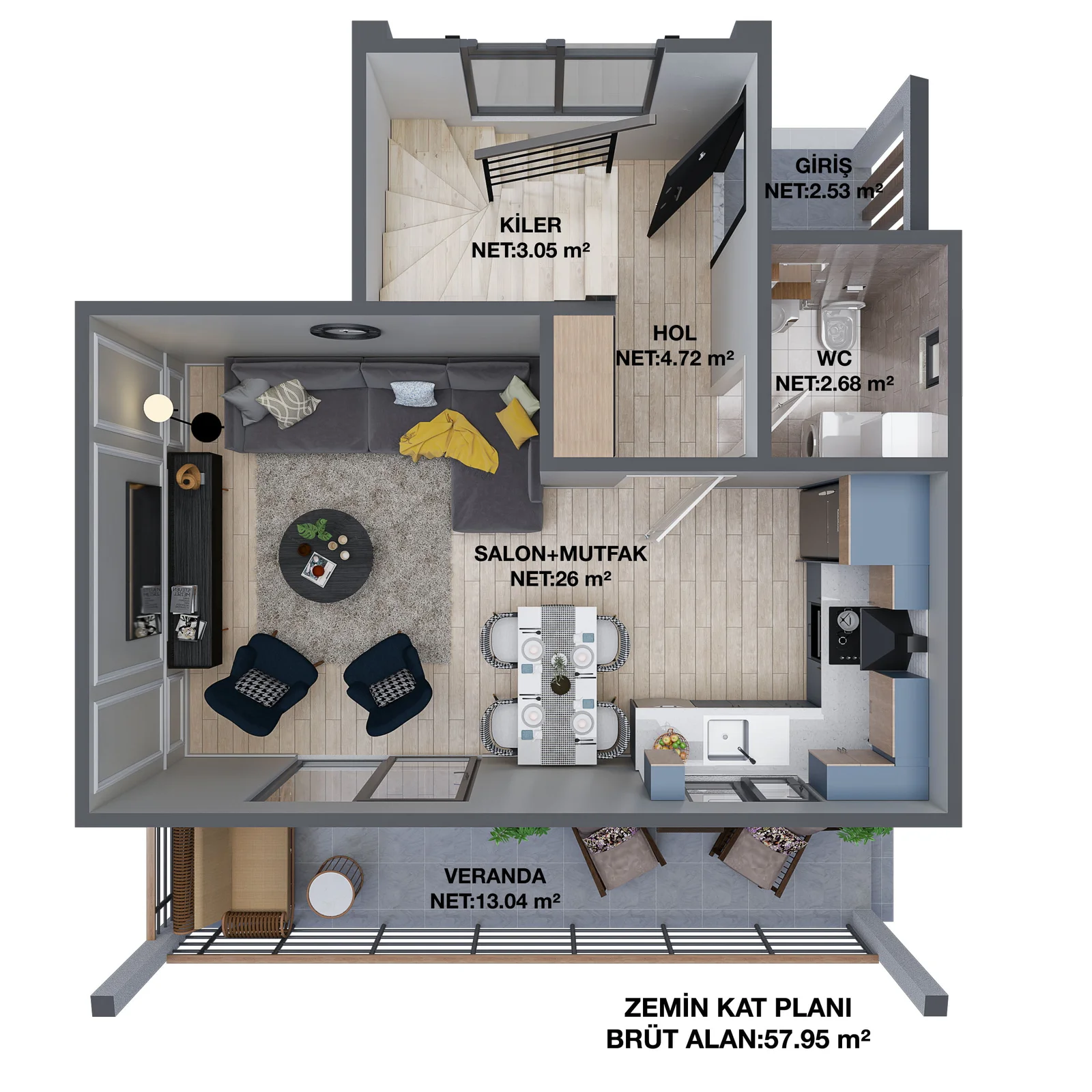 100M2  2+1 DUBLEKS - 8