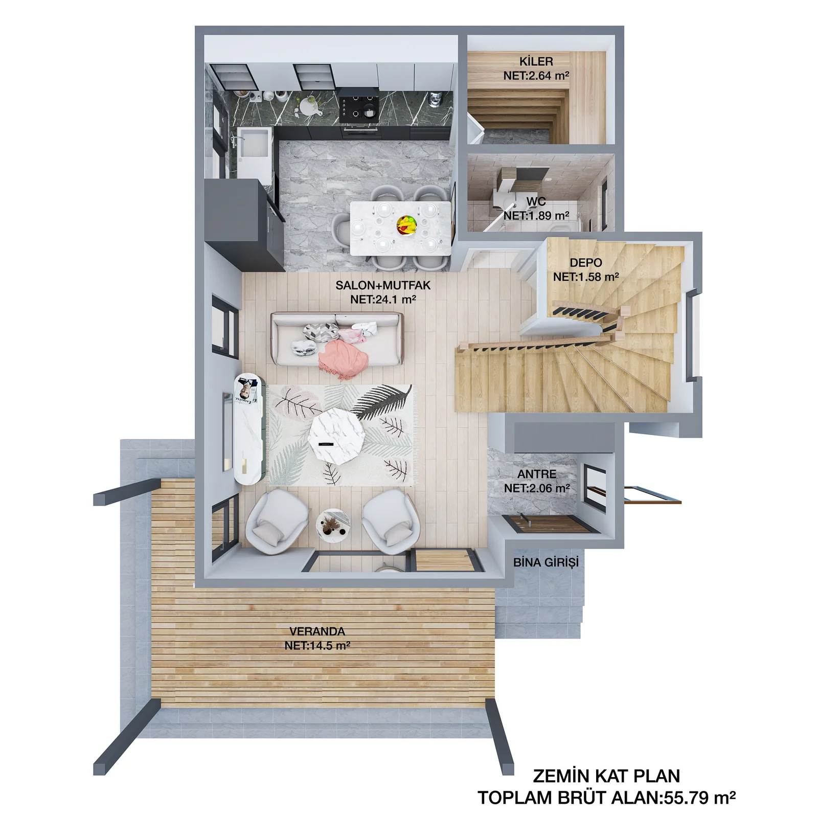 114 M2  3+1 DUBLEKS - 15