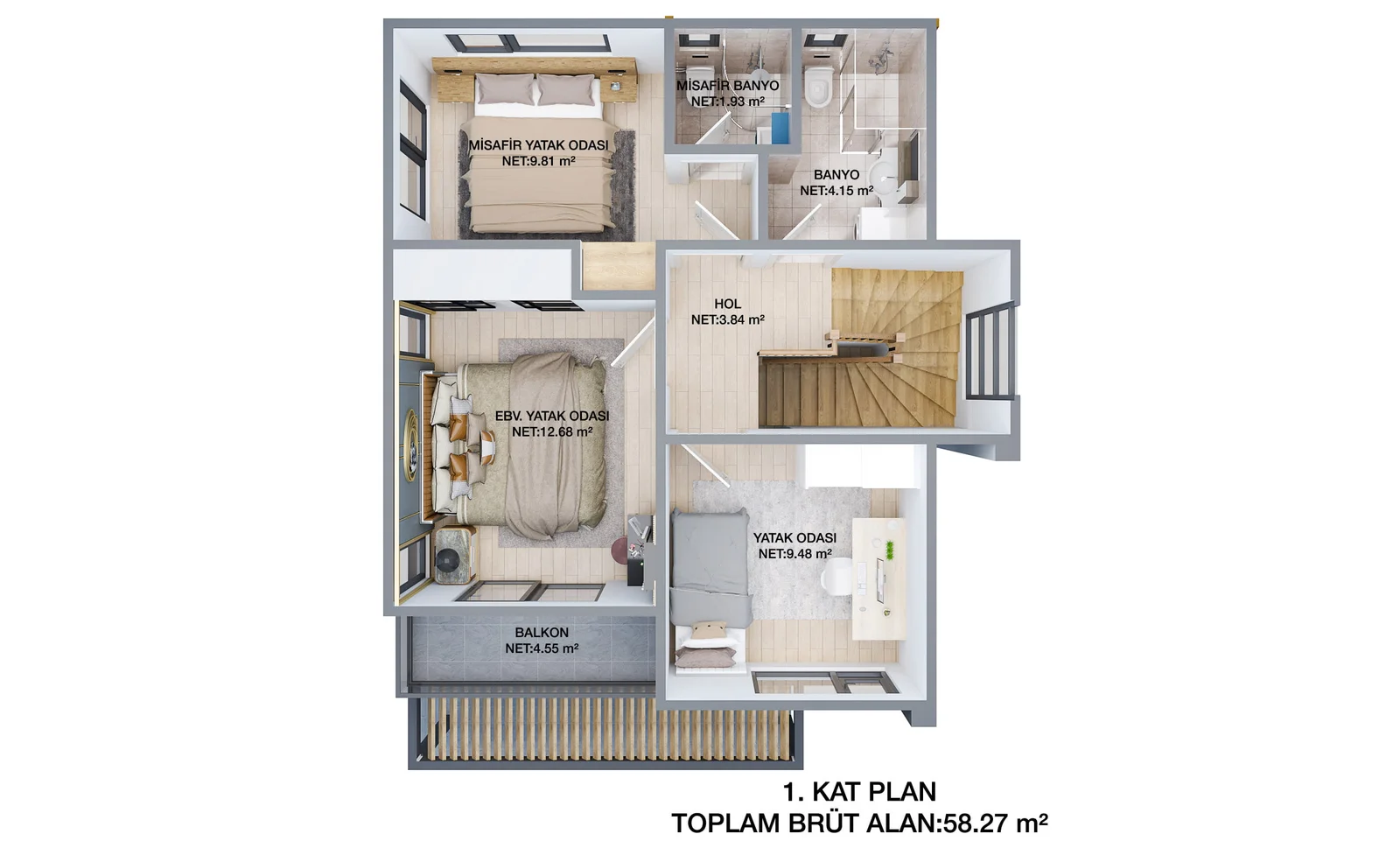 114 M2  3+1 DUBLEKS - 16