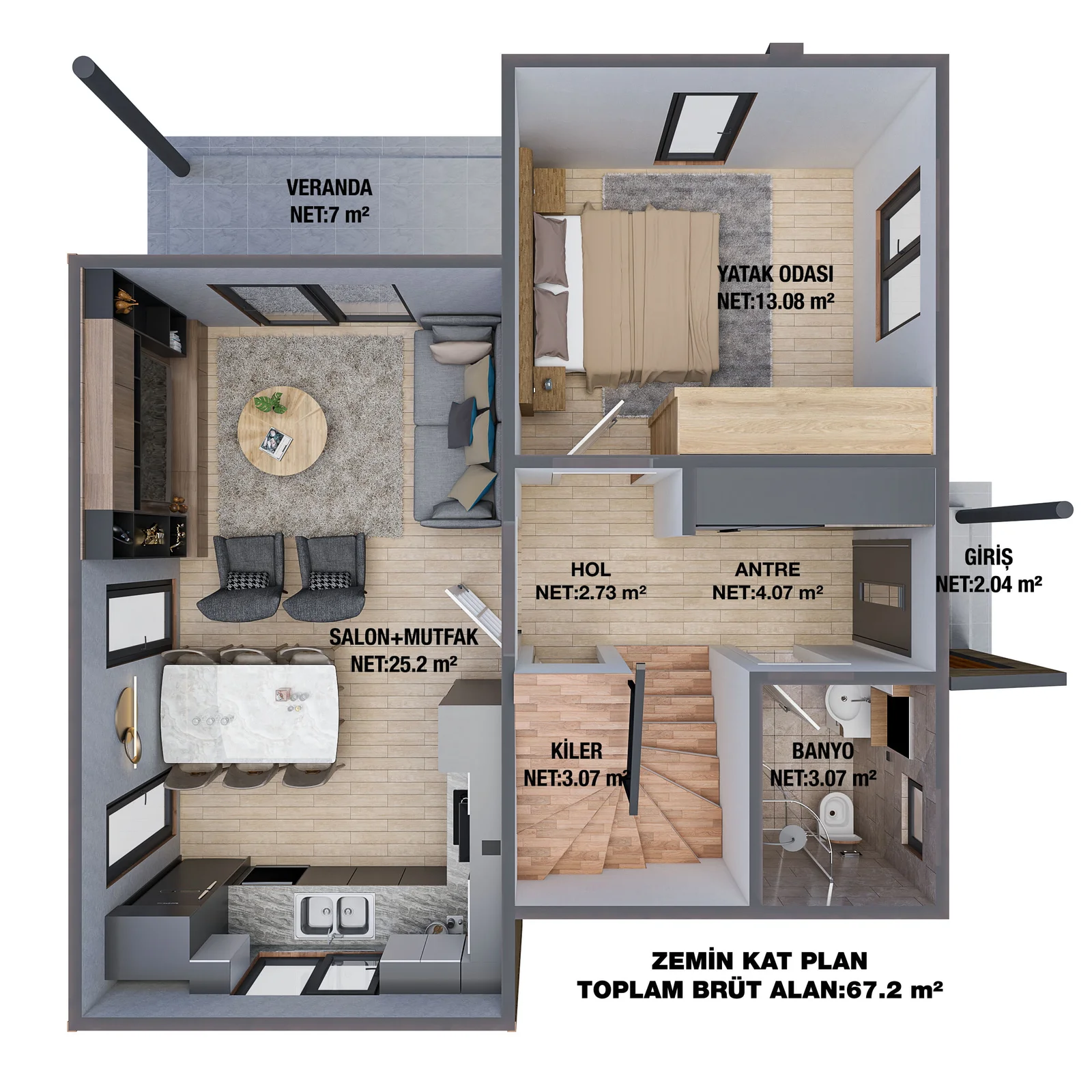 133ME  3+1 DUBLEKS - 8