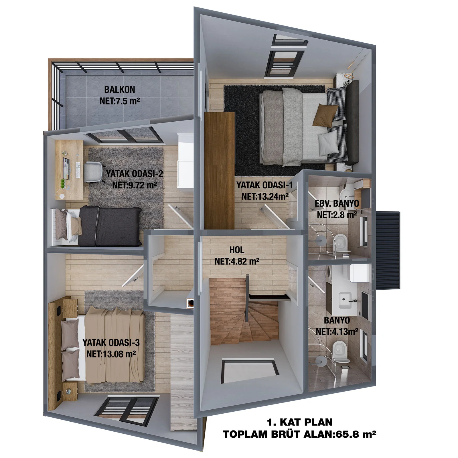 133ME  3+1 DUBLEKS - 9