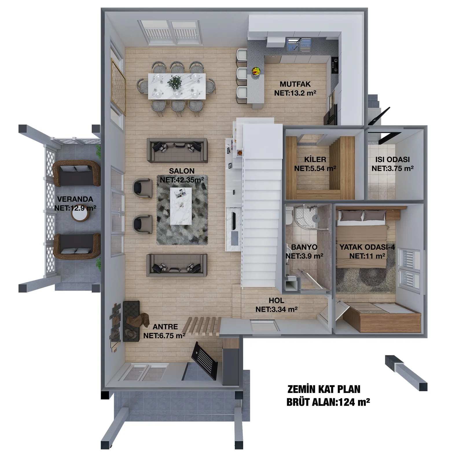 250M2   4+2 DUBLEKS - 4